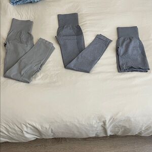NVGTN Gray Leggings and shorts